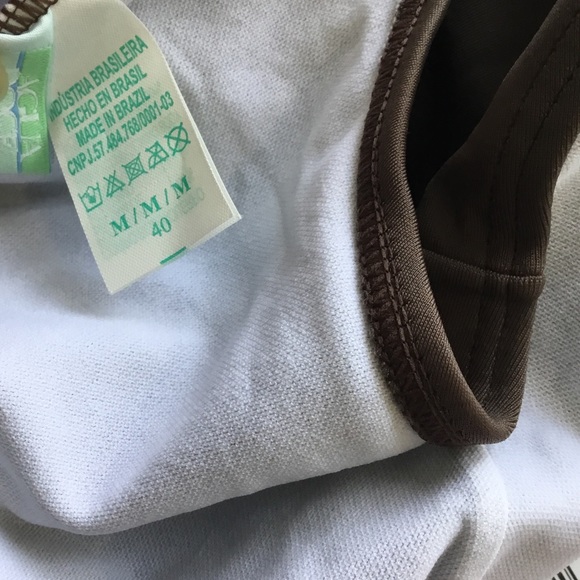 AGUA DOCE Chocolate Swimsuit Halter Medium Made in Brazil NEW - Picture 9 of 16